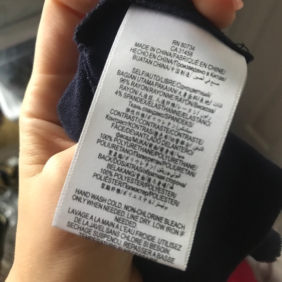 BCBGeneration navy short sleeve top - Picture 5 of 6